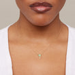 Mini Emerald and Diamond Palm Tree Necklace