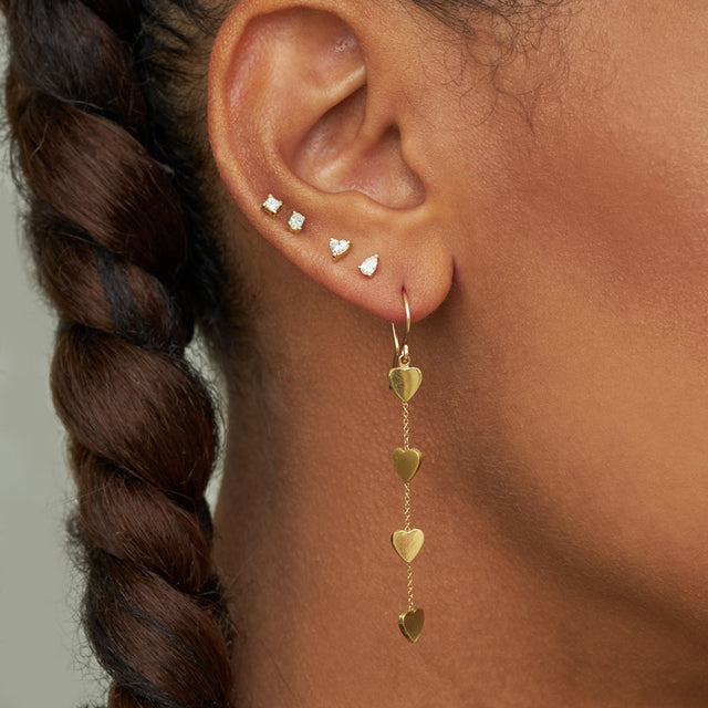 4 Heart By-The-Inch Earrings