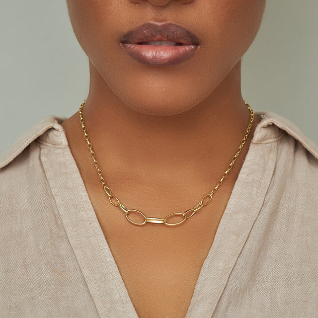 Graduated Edith Link Necklace