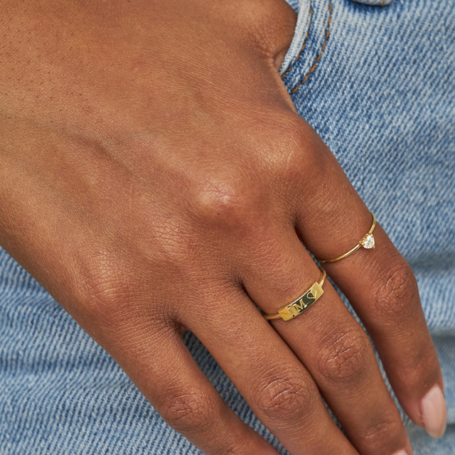 Engravable Nameplate Ring