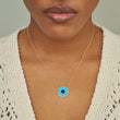 Turquoise Inlay Evil Eye Necklace