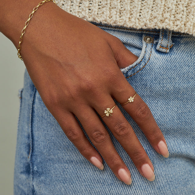 Diamond Flower Ring