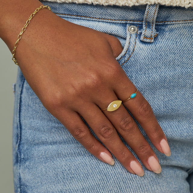 Turquoise Marquise Ring