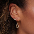 3-Prong Diamond Mini Open Teardrop Earrings