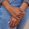 Medium Edith Link Bracelet with Diamond Bezel Accents