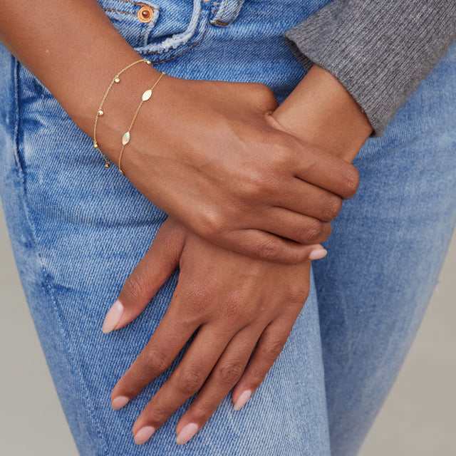 Mini Bezel Dangle Bracelet
