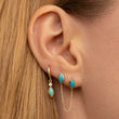 Double Turquoise Marquise Stud