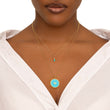 Diamond Bezel with Turquoise Marquise Necklace