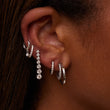 White Gold Small Double Hoops
