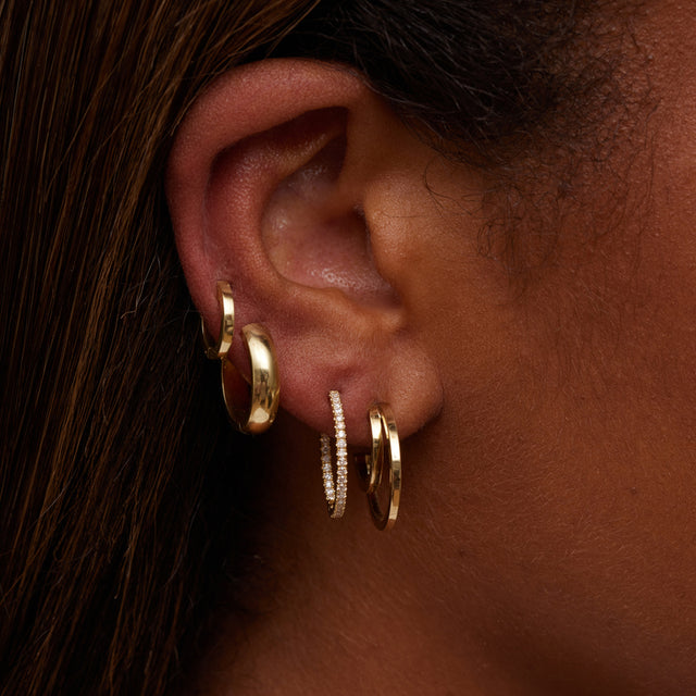 Small Double Hoops