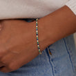 Large 4-Prong Diamond, Emerald, and Sapphire Tennis Bracelet