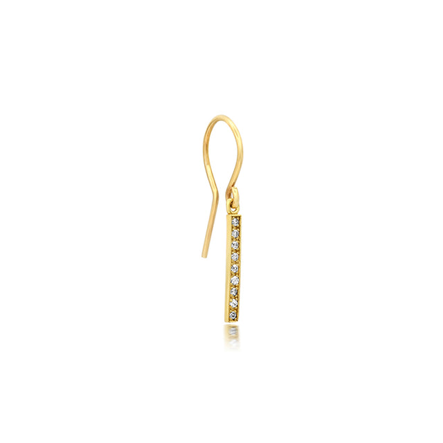 Diamond Long Bar Drop Earrings