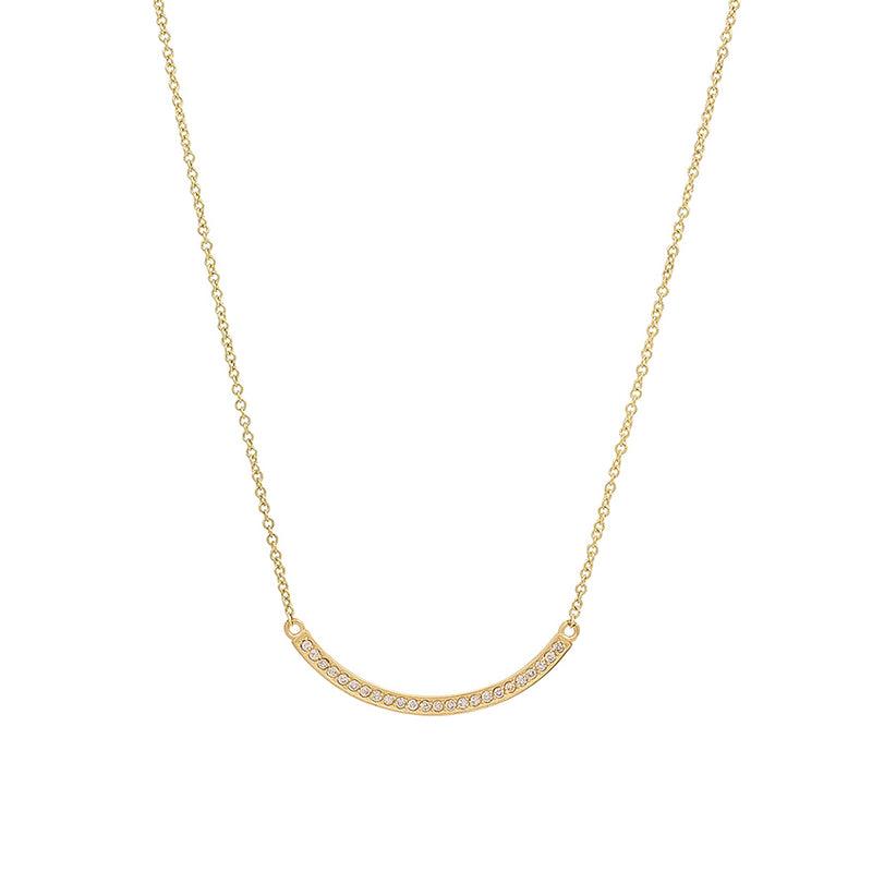 Diamond Curved Stick Necklace for Women | Jennifer Meyer