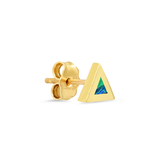 Opal Inlay Triangle Studs