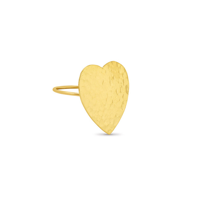 Hammered Heart Ring