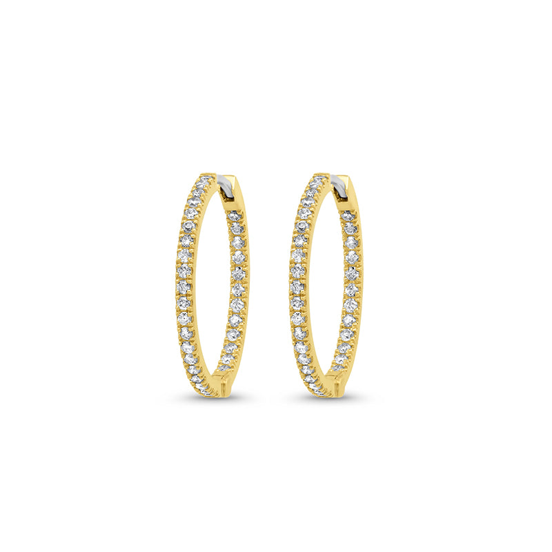 Diamond Small Inside Out Hoops