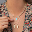 Mini Turquoise Inlay Heart Necklace