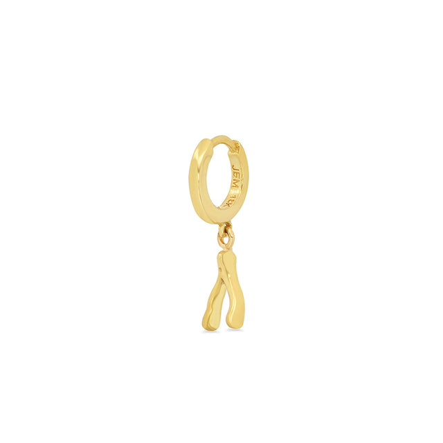 Huggies with Mini Wishbone Drop
