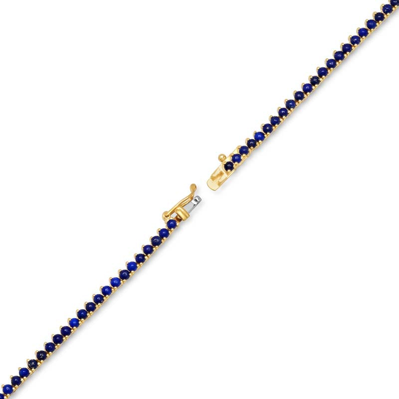 3-Prong Lapis Tennis Necklace