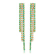 Cascading 4-Prong Emerald and Diamond Tennis Studs