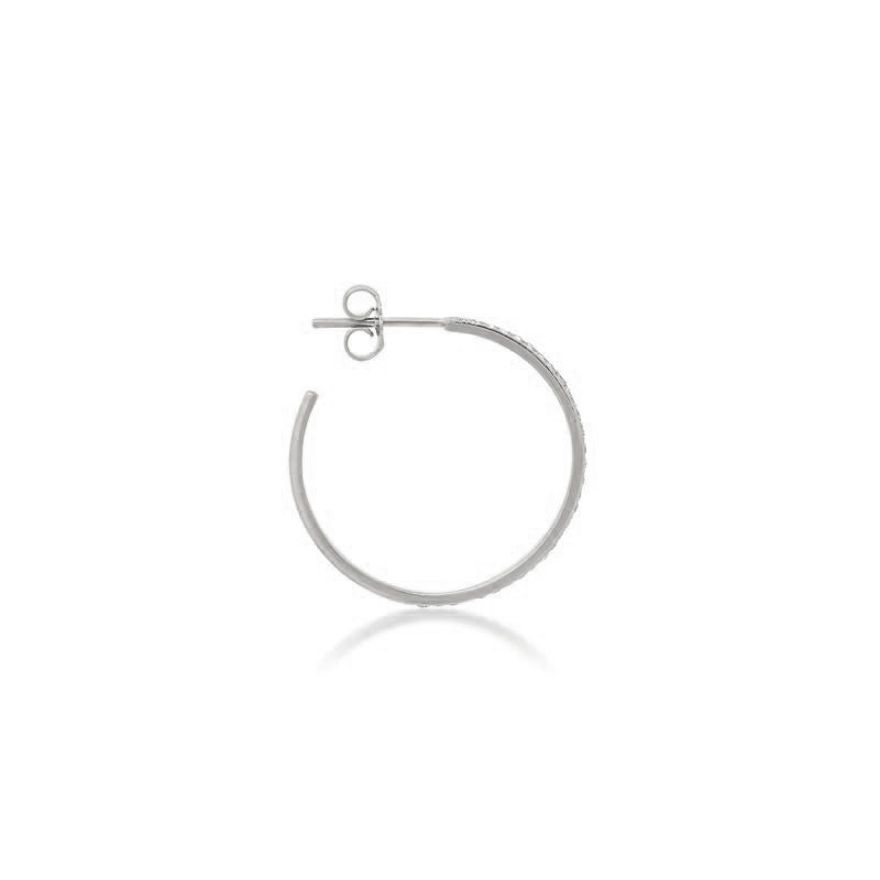 White Gold Small Diamond Ellen Hoops