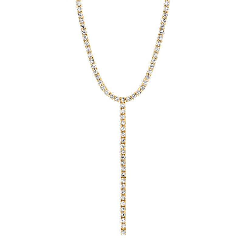 4-Prong Diamond Tennis Lariat