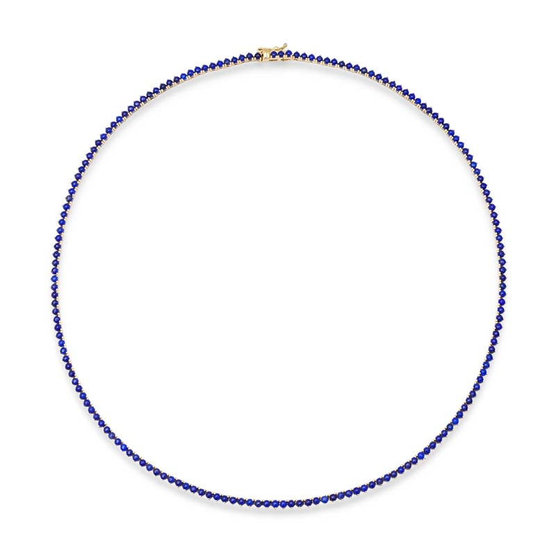 3-Prong Lapis Tennis Necklace