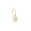 Large Pearl Flower Drop Earrings with Diamond Center