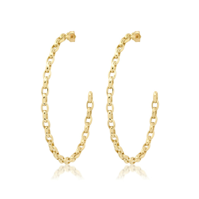 Large Edith Link Hoops