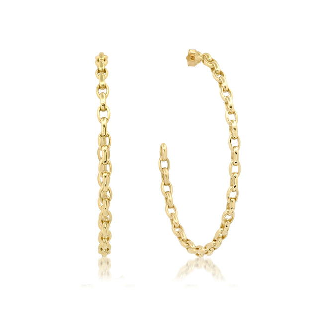 Large Edith Link Hoops