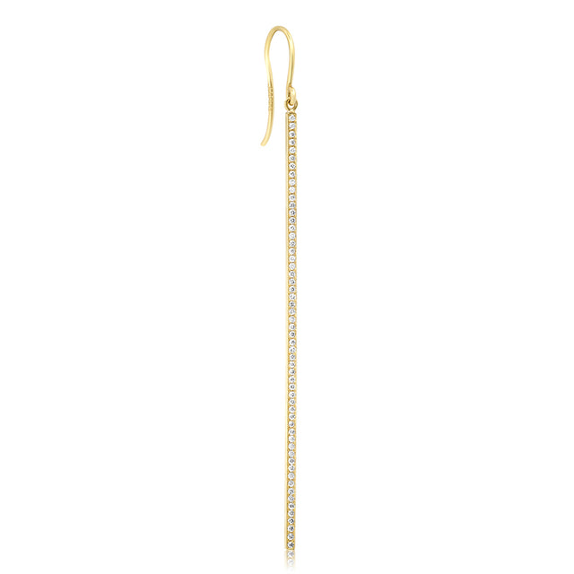 Diamond Extra Long Stick Earrings