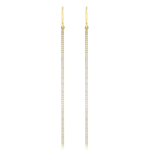 Diamond Extra Long Stick Earrings