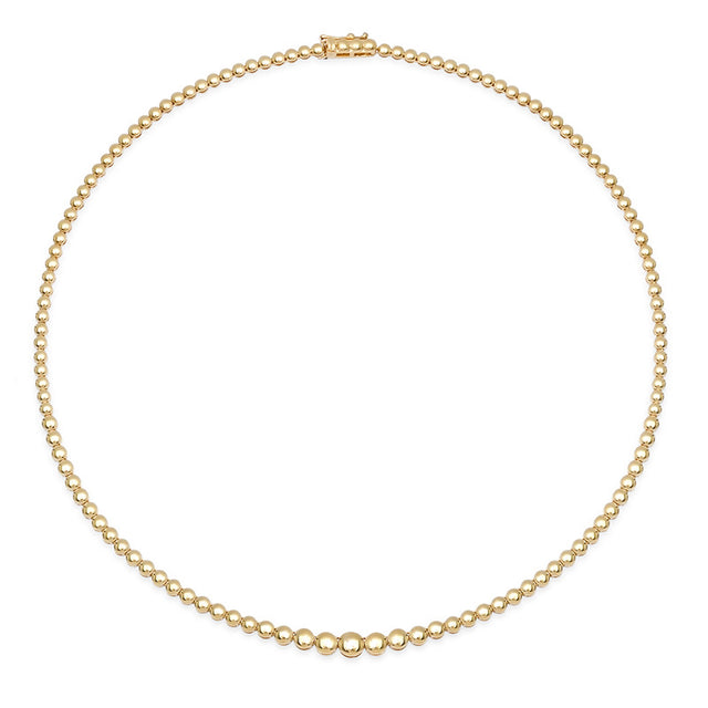 Graduated Bezel Tennis Necklace