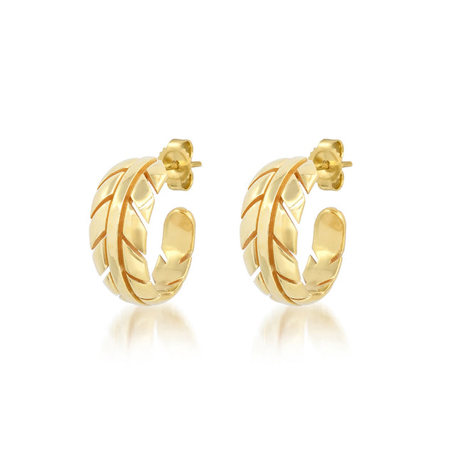 Small Leaf Hoops