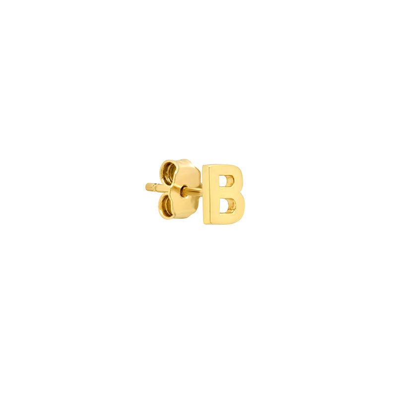 Mini Uppercase Letter Stud - B