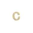 Diamond Mini Uppercase Letter Stud - C