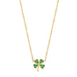 Emerald Mini Clover Necklace