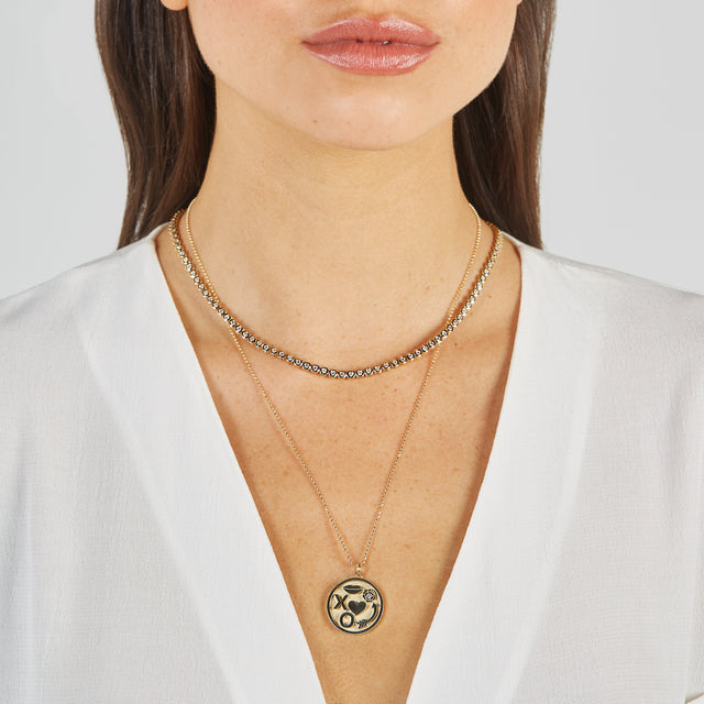 Diamond Bezel Tennis Necklace