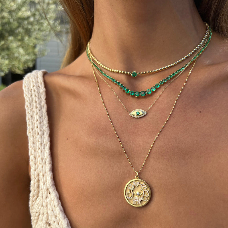 Eye of Horus Necklace | Diamond Pendant | Lindsey Scoggins