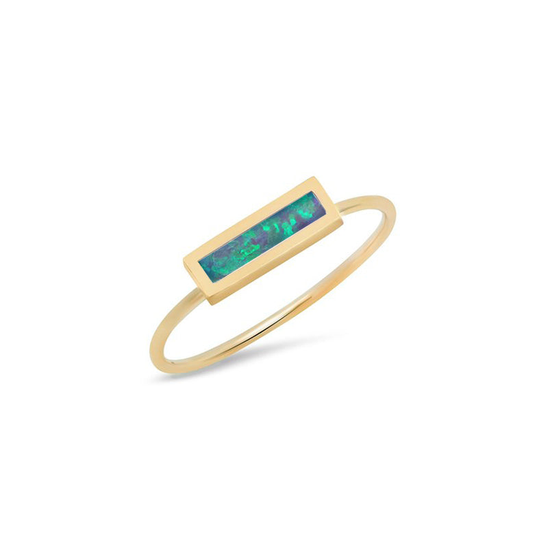 Opal Inlay Bar Ring