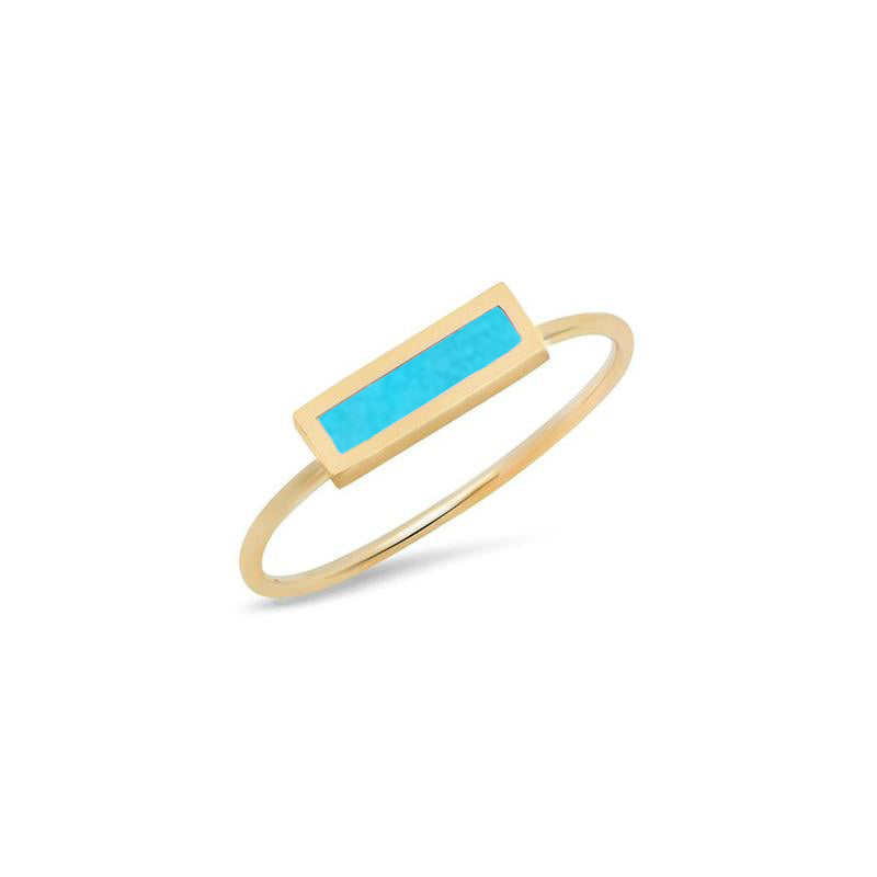 Turquoise Inlay Bar Ring for Women Jennifer Meyer