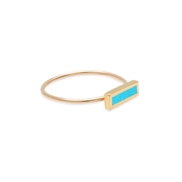 Turquoise Inlay Bar Ring