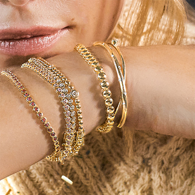 Luxe Bezel Tennis Bracelet