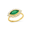 Large Emerald and Diamond Marquise Ring