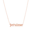 Rose Gold Je t'aime Necklace