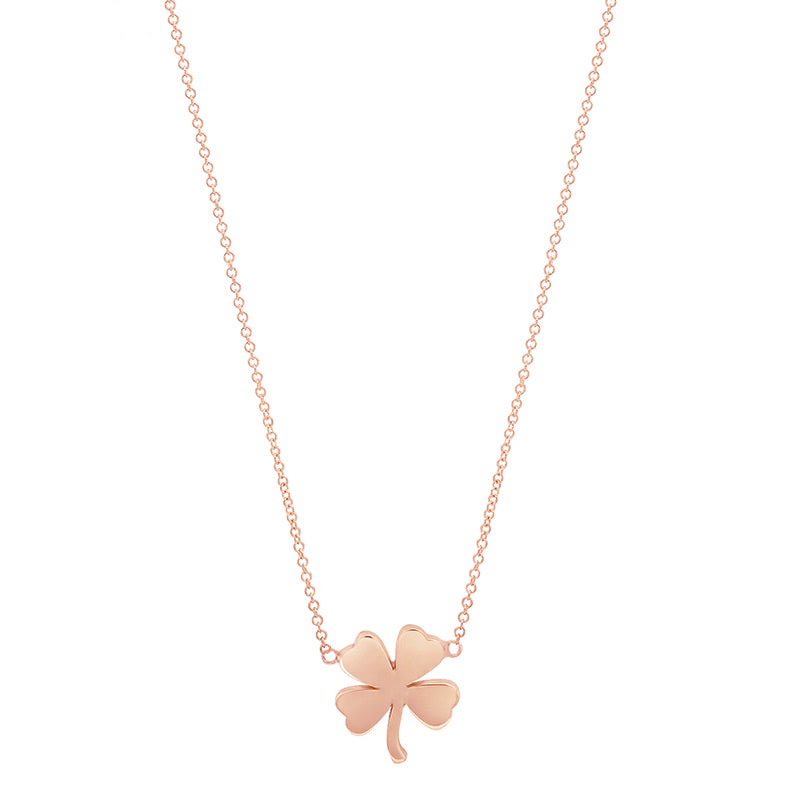 Rose Gold Mini Clover Necklace