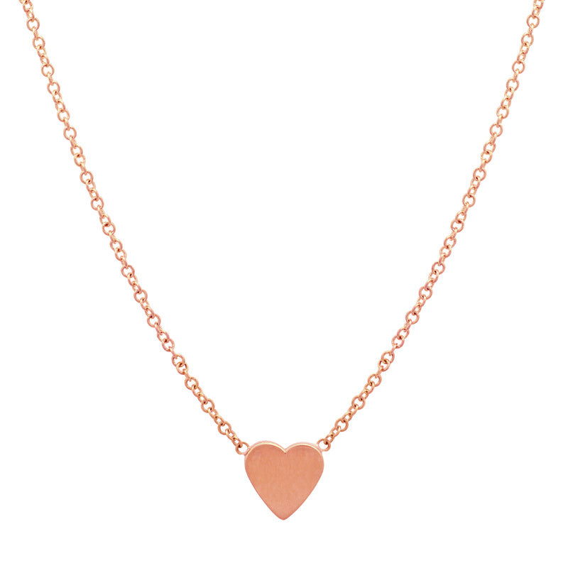 14KT GOLD DIAMOND BAGUETTE MINI HEART NECKLACE – Jewels by Joanne