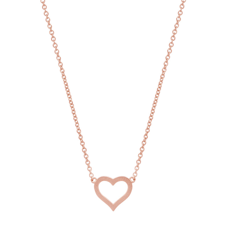 Rose Gold Small Open Heart Necklace