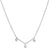 White Gold 3 Mini Diamond Bezel Dangle Necklace