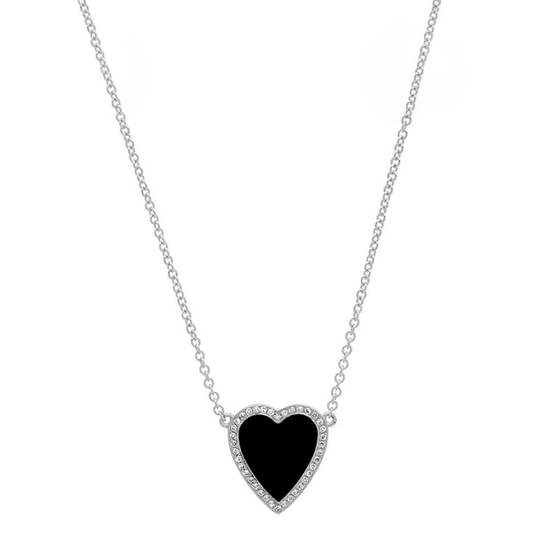 Amazon.com: Timeless Love 1/4 CTTW Diamond Heart Shaped Pendant Set in  Sterling Silver, Necklace with 18